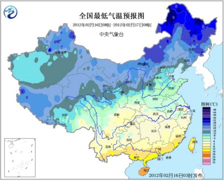 未来三天冷空气影响中东部大部 长江以南有阴雨