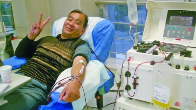54岁男子13年114次献血 相当于19个成年人血量