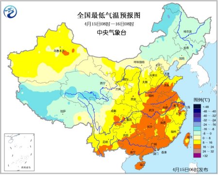 东北地区持续低温天气 江南中北部有较强降水