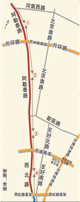 乌鲁木齐市阿勒泰路高架4月开工