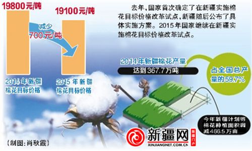 2015年新疆棉花目标价格确定 每吨19100元