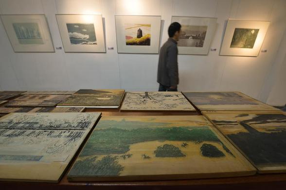 杭州举办“西湖山水”木版水印作品展