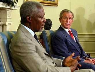 Bush open to sending US soldiers for Liberia