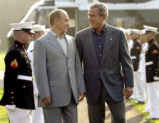 Bush and Putin meet