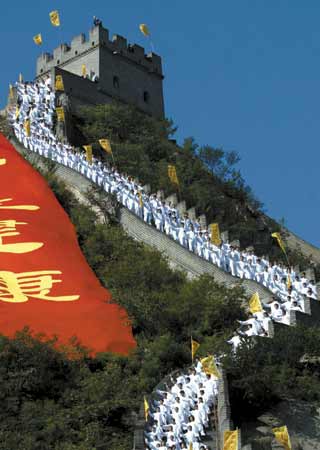 Martial artists mass at Wall