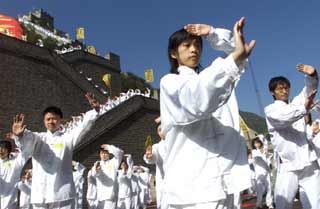 Martial artists mass at Wall