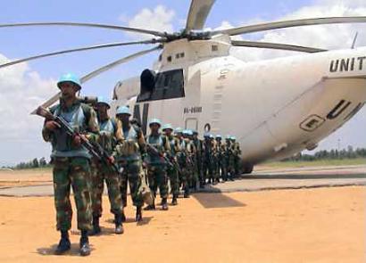 Bangladeshi Congo peacekeepers are seen in this undated photo released on Friday. [Reuters]