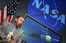 NASA Administrator Michael Griffin speaks at a news conference at NASA headquarters in Washington September 19, 2005. 