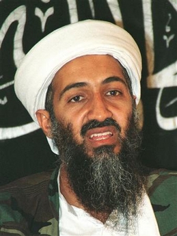 Saudi-born militant Osama bin Laden talks at a news conference in Afghanistan in this May 26, 1998 file photo.