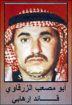 A poster distributed by the US army in February 2004 shows Al-Qaeda militant Abu Musab al-Zarqawi.