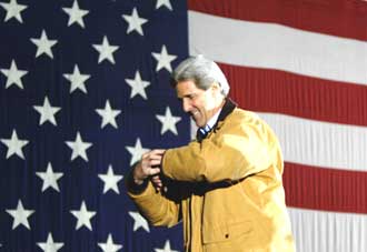 On election day, Kerry offers 'fundamental change'
