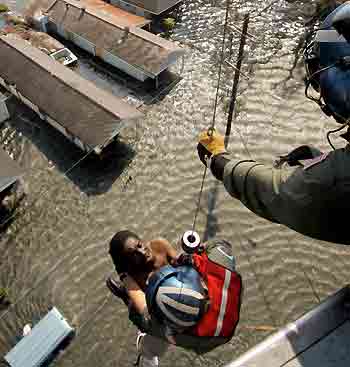 Rescue efforts after Katrina