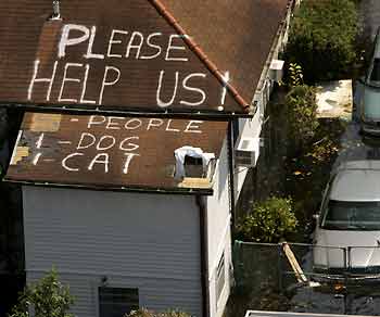 Rescue efforts after Katrina