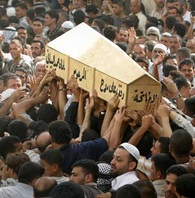 Funeral for a slain Shiit cleric in Baghdad