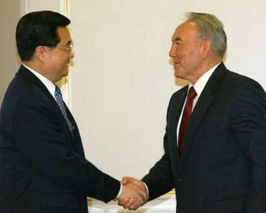 Chinese, Kazakh presidents meet