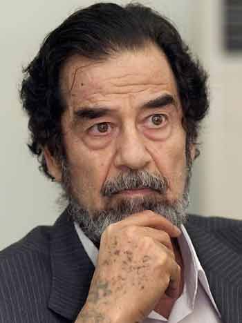 Saddam Hussein questioned