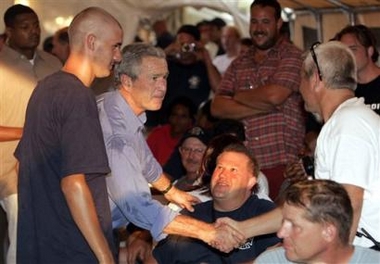 Bush touring Hurricane-ravaged areas