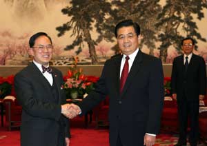 Hu pledges to support Tsang, HKSAR govt