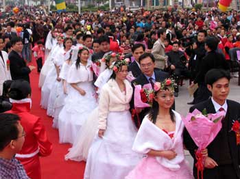 Mass weddings on New Year's Day