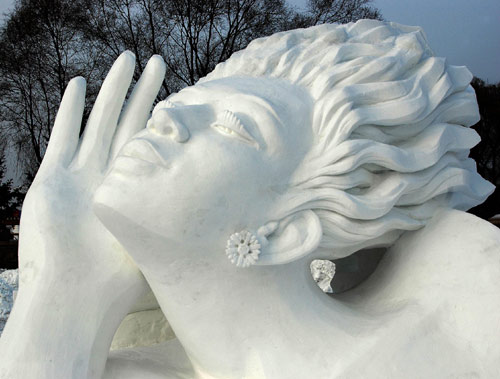 Snow sculpture competition in Harbin