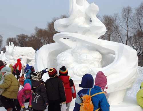 Snow sculpture competition in Harbin