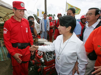 Philippine President visits landslide-hit St. Bernard town