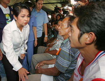 Philippine President visits landslide-hit St. Bernard town