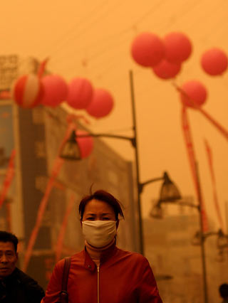 Sand storm hits Changchun