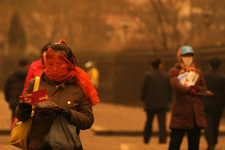 Sand storm hits Changchun