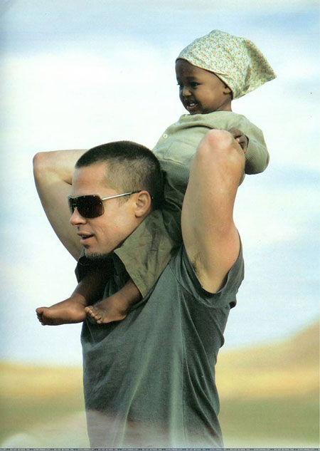 Brangelina beautiful family in Namib Desert