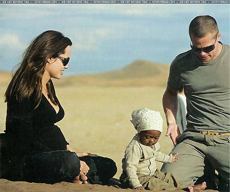 Brangelina beautiful family in Namib Desert