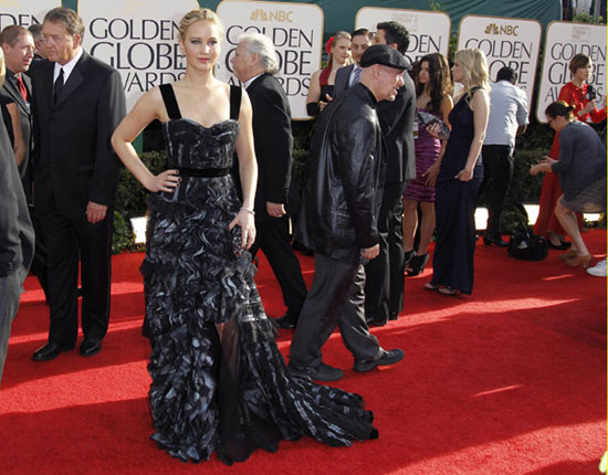 Jennifer Lawrence at 68th annual Golden Globe Awards