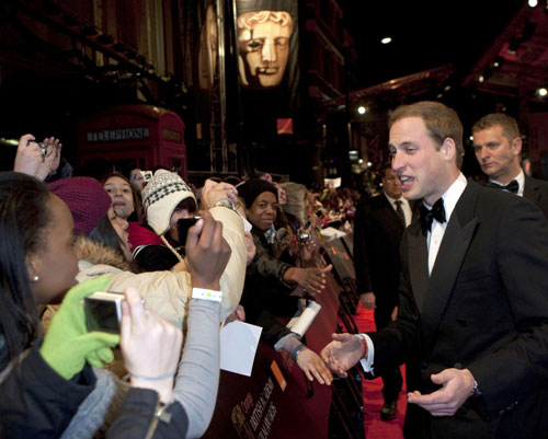 Celebs at British Academy of Film and Television Arts (BAFTA) awards ceremony