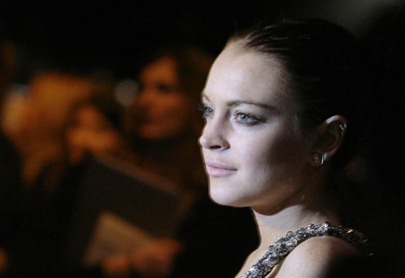 Lindsay Lohan attends Roberto Cavalli Fall/Winter 2010/11 Women's collection show