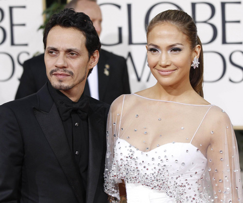 Lopez arrives at the 68th annual Golden Globe Awards