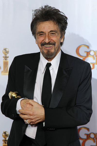 Al Pacino accepts his award for best actor for 'You Don't Know Jack'