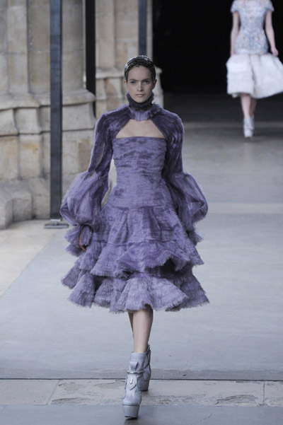 Alexander McQueen fashion collection show during Paris Fashion Week