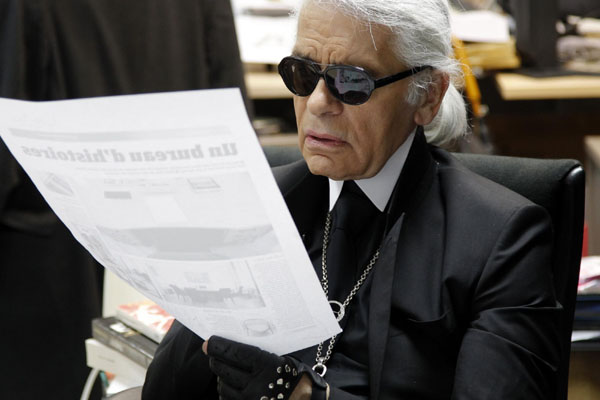 Fashionable editor Karl Lagerfeld