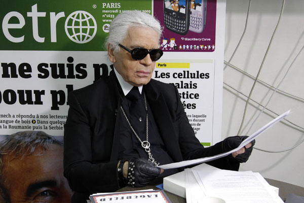 Fashionable editor Karl Lagerfeld