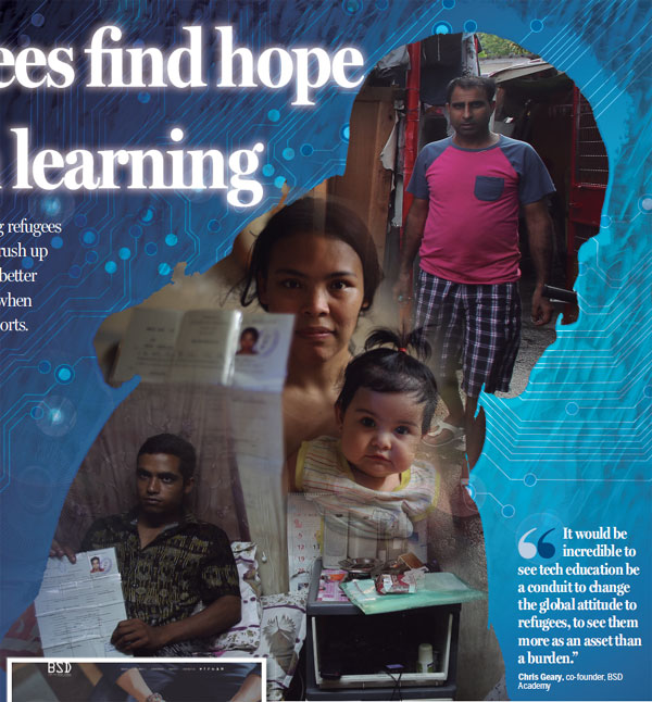 Refugees find hope in tech learning