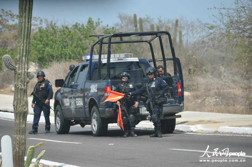 墨西哥警方严防死守保G20安全