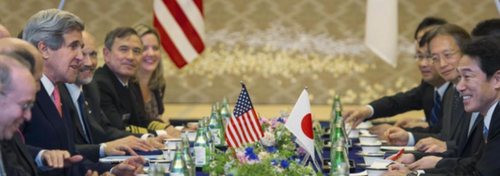 美国国务卿克里与日本外相岸田文雄商谈朝鲜半岛局势