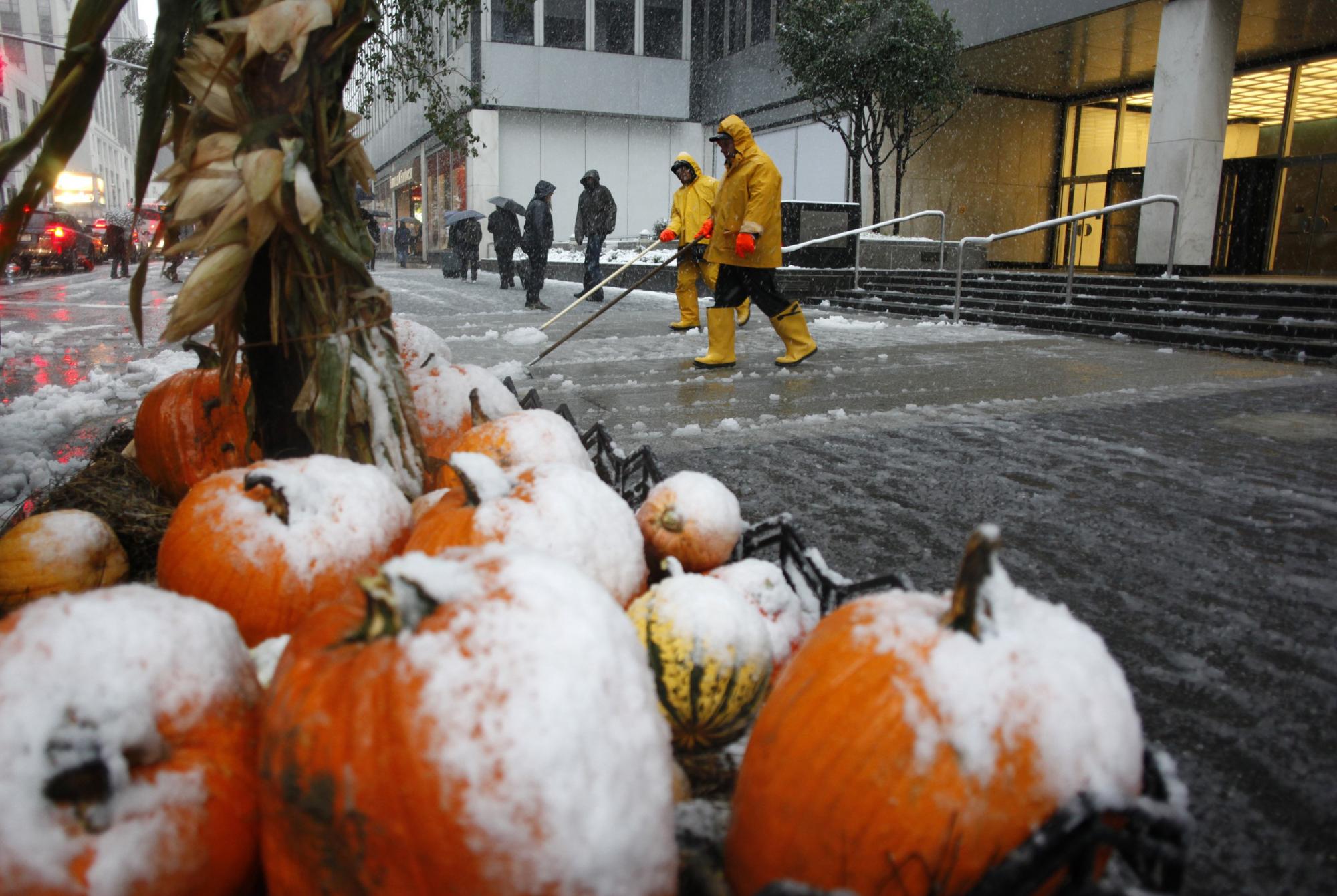 美国东部迎来罕见早雪 3人死亡逾200万用户断电