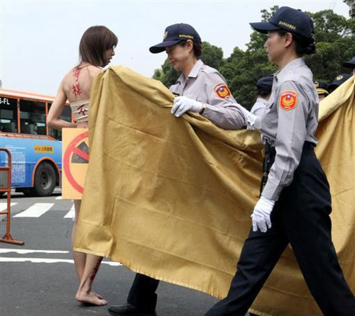 马英九官邸前演