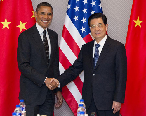 国家主席胡锦涛会见美国总统奥巴马