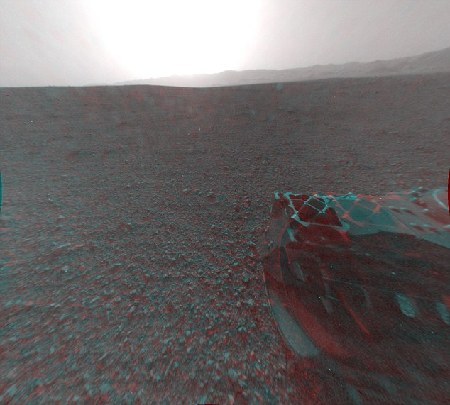 “好奇”号传回首张火星3D照片 展现神奇魅力