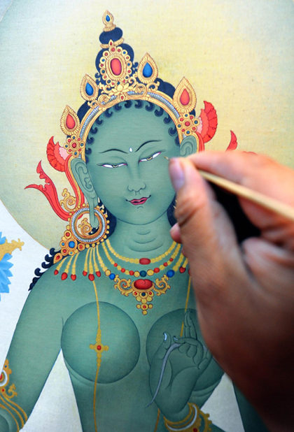 Tibet selects top Thangka painters