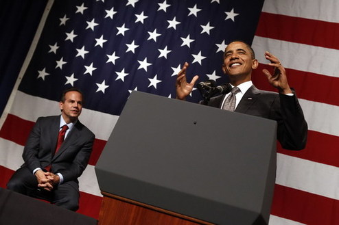 Obama touts job creation as midterm elections near