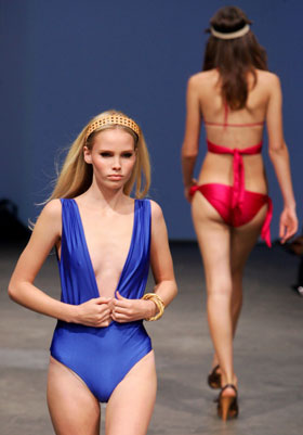 Swimwear collection show at Australian Fashion Week