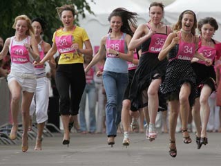 High heel race in Russia